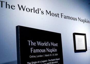 Lionel Messi: Famous napkin that got Argentine legend to Barcelona hits London auction block