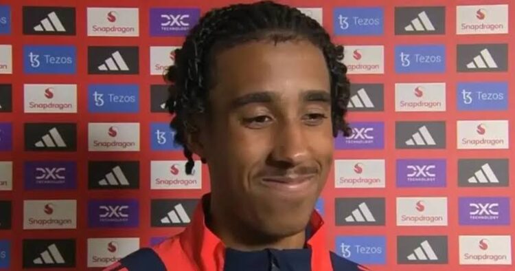 Leny Yoro reacts to outstanding first Manchester United appearance