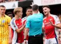 Arteta unhappy with officiating inconsistency after Rice red card