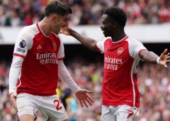 Bukayo Saka joins elite Arsenal club alongside Thierry Henry with role in Kai Havertz’s goal