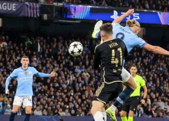 “Speechless” – Nunes, Foden, Guardiola marvel at Haaland’s martial-arts backheel in Man City’s Champions League rout