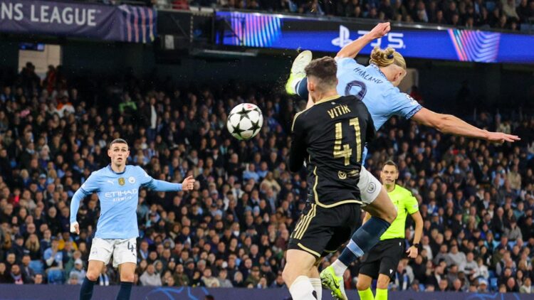 “Speechless” – Nunes, Foden, Guardiola marvel at Haaland’s martial-arts backheel in Man City’s Champions League rout