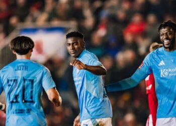 Nigeria’s Taiwo Awoniyi suffers broken nose as Nottingham Forest edge Exeter in FA Cup thriller