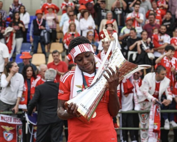Super Falcons star Ucheibe on target as Benfica make history in Portugal