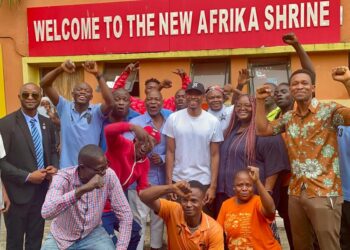 Real Madrid star mobbed by fans during visit to Nigeria’s iconic New Afrika Shrine