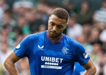 Rangers’ Cyriel Dessers reacts after netting in Old Firm derby stalemate