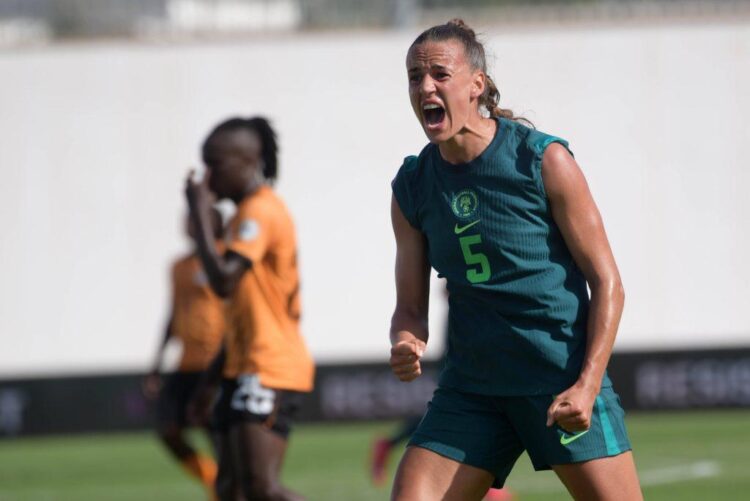 Ashleigh Plumptre reacts to Super Falcons’ five-star WAFCON performance against Zambia