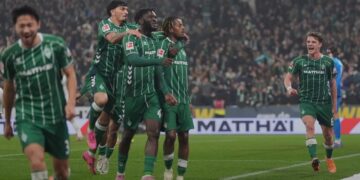 Boniface provides match-winning assist as Werder Bremen come from behind to beat Wolfsburg at Weserstadion