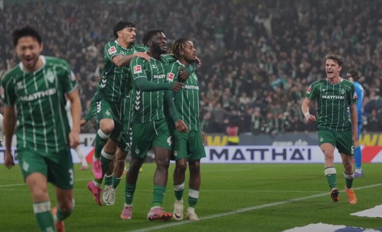 Boniface provides match-winning assist as Werder Bremen come from behind to beat Wolfsburg at Weserstadion