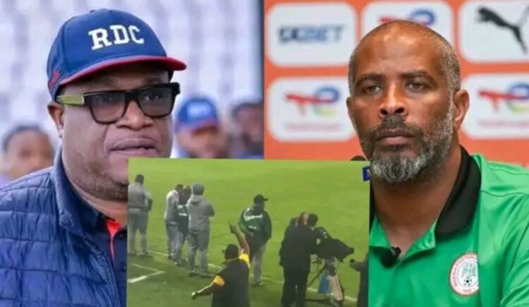Congo technical staff member says Super Eagles’ Eric Chelle mistook prayer for voodoo, clears air on penalty incident