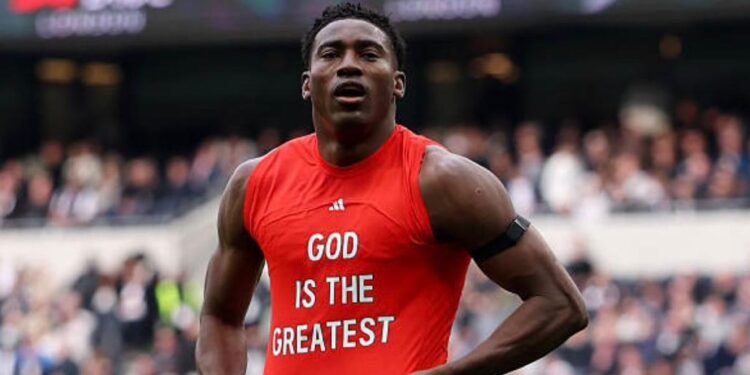 Super Eagles striker Taiwo Awoniyi risks sanction for goal celebration vs Tottenham