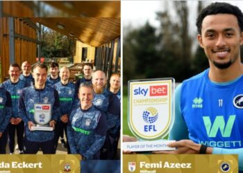 Nigeria winger shines at Millwall with Championship Player of the Month award