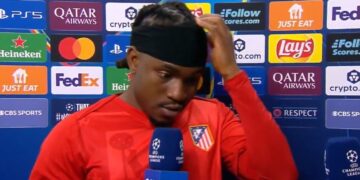 Barcelona red card: What Super Eagles star Ademola Lookman said that got fans talking