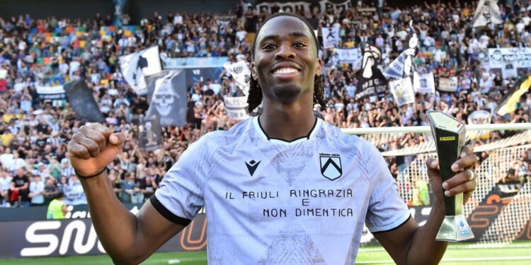 Udinese boss hails Nigerian star after starring role in shutout win over Torino