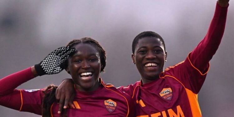 Champions! Nigerian duo Babajide and Oladipo celebrate Serie A glory with Roma