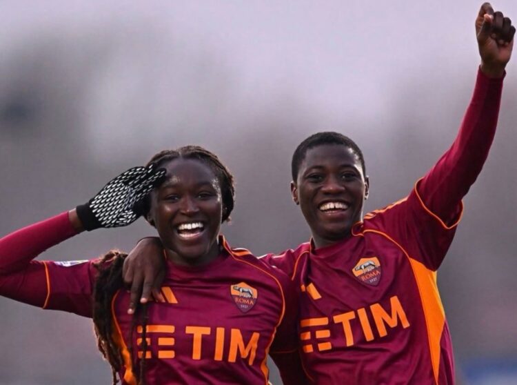 Champions! Nigerian duo Babajide and Oladipo celebrate Serie A glory with Roma