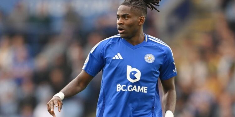 Sassuolo target Leicester defender Caleb Okoli as Eric Chelle watches closely