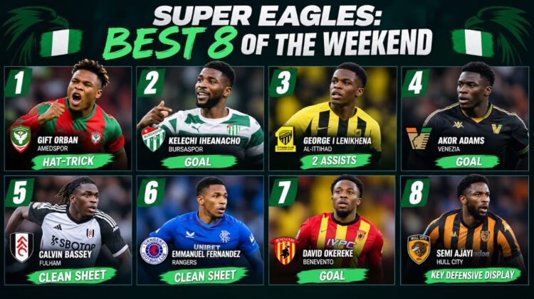Orban scores 3, Iheanacho strikes again: Nigeria’s 8 best performances across Europe