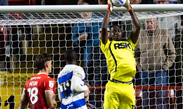 Super Eagles’ Arthur Okonkwo reacts after recording second clean-sheet in Charlton colours