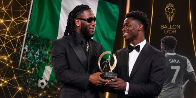 Ballon d’Or: Burna Boy’s wish meets Saka’s Nigerian connection on Kane’s big night