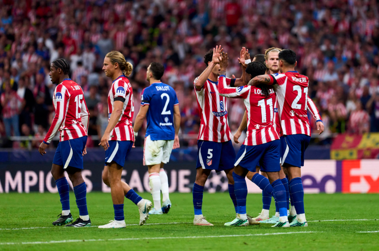 Super Eagles star Ademola Lookman reacts after helping Atleti rescue UCL point